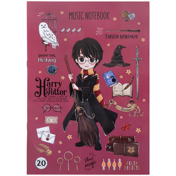 Зошит для нот Kite Harry Potter HP24-404, А4, 20 аркушів HP24-404 фото