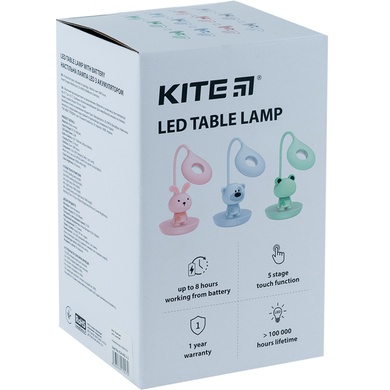 Настільна лампа LED з акумулятором Bunny Kite K24-492-1-3, блакитний K24-492-1-3 фото