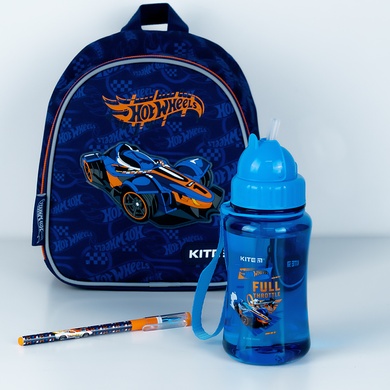 Бутылочка для воды Kite Hot Wheels HW24-399, 350 мл, синяя HW24-399 фото