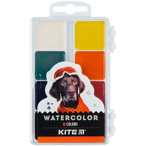 Фарби акварельні Kite Dogs K23-065, 8 кольорів K23-065 фото