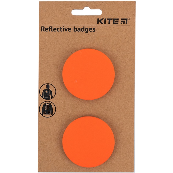 Набор значков светоотражающих Kite K23-107-4, оранжевые K23-107-4 фото