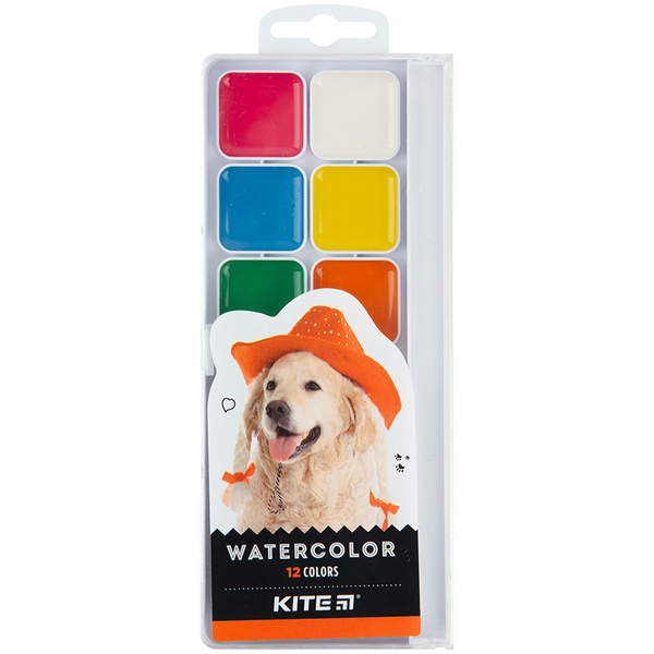 Фарби акварельні Kite Dogs K23-061, 12 кольорів K23-061 фото