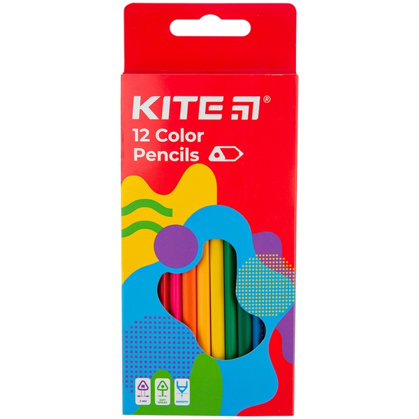 Карандаши цветные трёхгранны Kite Fantasy K22-053-2, 12 цветов K22-053-2 фото