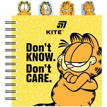 Блокнот з розділювачами на спіралі Garfield GF26-278, 80 аркушів, клітинка, пластикова обкладинка GF26-278 фото