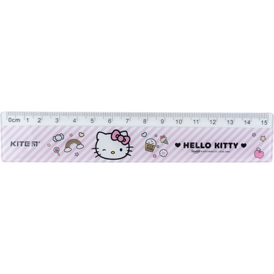 Лінійка пластикова Kite Hello Kitty HK22-090, 15 см HK22-090 фото