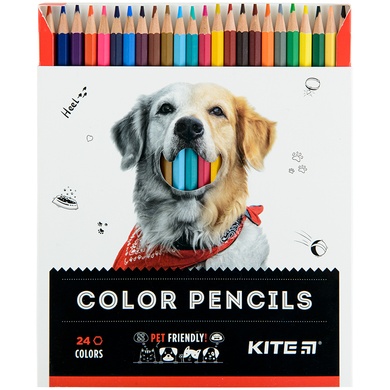 Олівці кольорові Kite Dogs K22-055-1, 24 кольори K22-055-1 фото