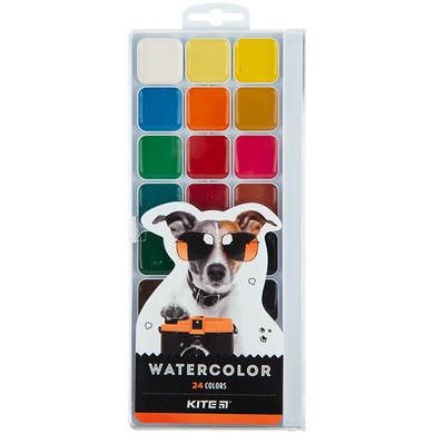 Фарби акварельні Kite Dogs K23-442, 24 кольори K23-442 фото