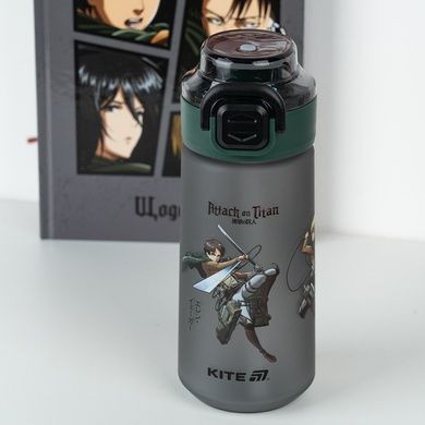 Пляшечка для води Kite Attack on Titan AT25-1213, 560 мл, сіра AT25-1213 фото