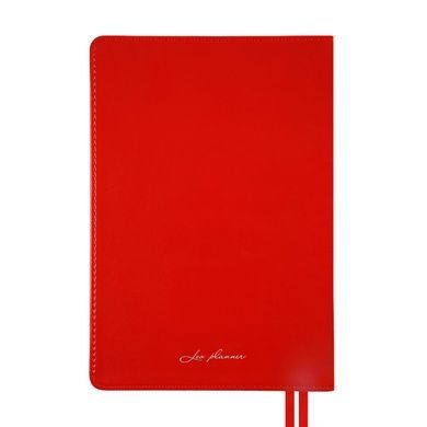 Дневник-деловая записная книжка А5 Leo Planner датированный 2026 "Aldento", интегральная, красная, 368 страниц (252671) 252671 фото