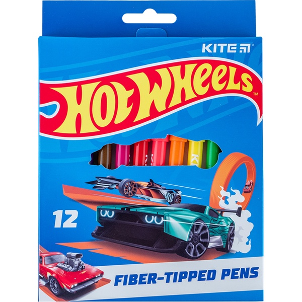 Фломастеры Kite Hot Wheels HW24-447, 12 цветов HW24-447 фото