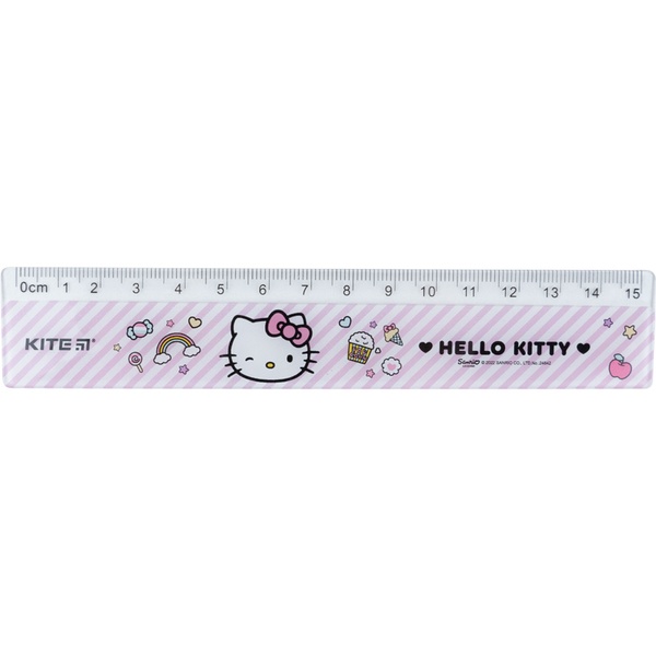 Линейка пластиковая Kite Hello Kitty HK22-090, 15 см HK22-090 фото