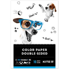 Бумага цветная двусторонняя Kite Dogs K22-293, А5