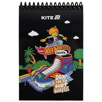 Блокнот пластиковий Kite Hot Wheels Skate HW25-196-2, А6, 48 аркушів, нелінований HW25-196-2 фото