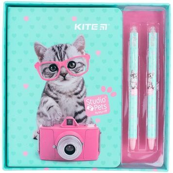 Набір подарунковий блокнот+2 ручки Kite Studio Pets SP21-499 SP21-499 фото