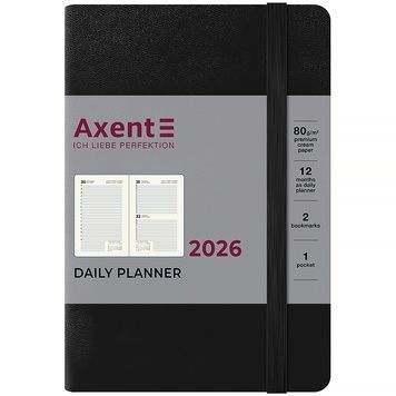 Ежедневник 2026 Axent Pocket Strong 8833-26-01-A, 104*146, чёрный 8833-26-01-a фото