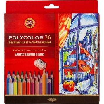 Олівці кольор. художні POLYCOLOR, 36 кол., карт. уп. 3835 фото