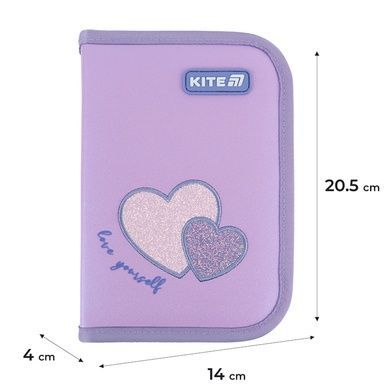 Пенал без наполнения Kite Sweetheart K25-621-1, 1 отделение, 1 отворот K25-621-1 фото