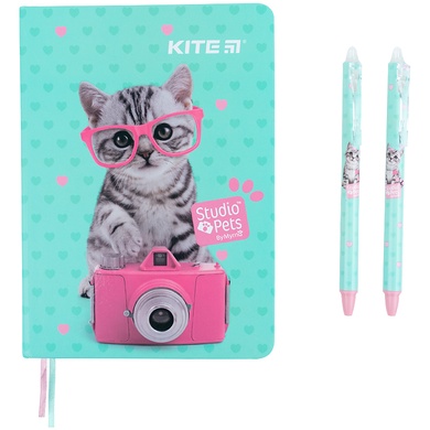 Набір подарунковий блокнот+2 ручки Kite Studio Pets SP21-499 SP21-499 фото