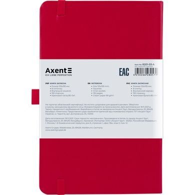Книга записна Axent Partner 8201-03-A, A5-, 125x195 мм, 96 аркушів, клітинка, тверда обкладинка, червона 8201-03-A фото