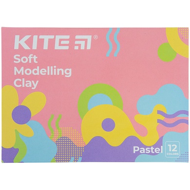 Пластилін восковий Kite Fantasy Pastel K22-1086-2P, 12 кольорів, 240 г K22-1086-2P фото
