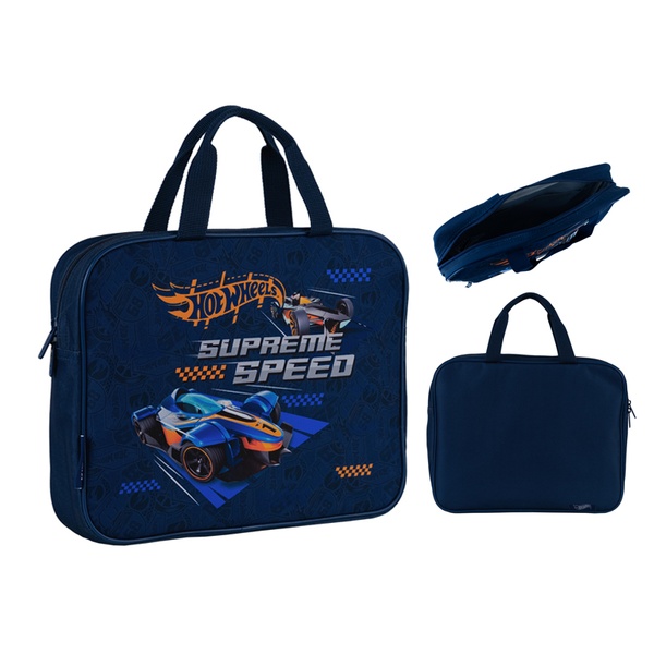 Школьная текстильная сумка Kite Hot Wheels HW24-589, 1 отделение, A4 HW24-589 фото