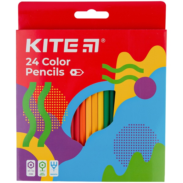 Олівці кольорові Kite Fantasy K22-055-2, 24 кольори K22-055-2 фото