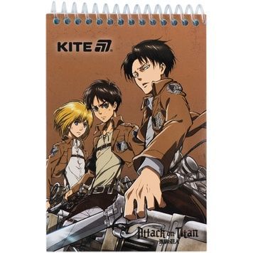 Блокнот пластиковий Kite Attack on Titan AT25-196, А6, 48 аркушів, нелінований AT25-196 фото