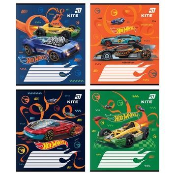 Зошит шкільний Kite Hot Wheels HW26-235, 12 аркушів, коса лінія HW26-235 фото