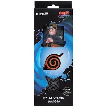 Набір бейджів на липучці Kite Naruto Shippuden NR25-3012, 3 шт. NR25-3012 фото