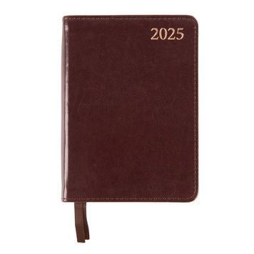 Щоденник А6 Leo Planner датований 2025 Aldento темно коричневый 352 стор 252554 фото