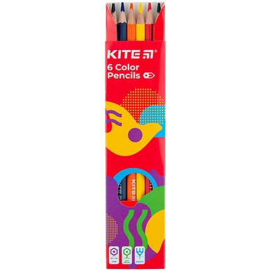 Олівці кольорові Kite Fantasy K22-050-2, 6 кольорів K22-050-2 фото