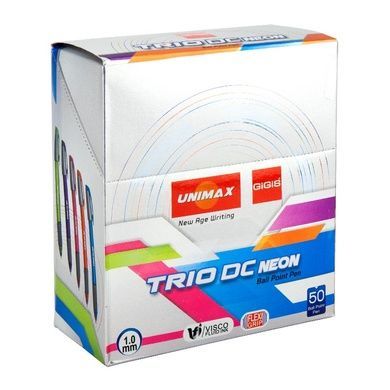 Ручка кулькова Trio Neon DC, синя UX-107-02 фото