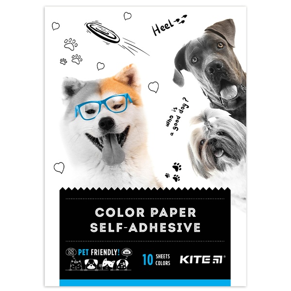 Бумага цветная самоклеющаяся Kite Dogs K22-294, А5 K22-294 фото