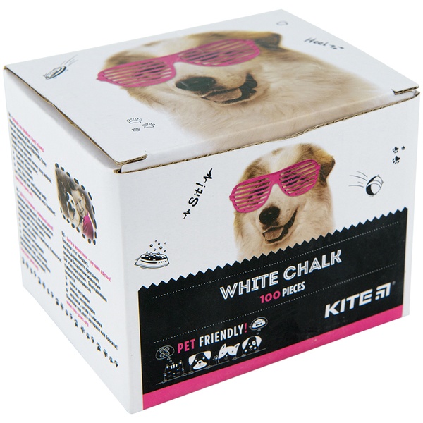 Белый мел Kite Dogs K22-079-100, 100 шт, круглая K22-079-100 фото