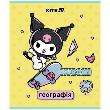 Зошит предметний Kite Kuromi HK25-240-5, 48 аркушів, клітинка, географія HK25-240-5 фото