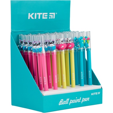 Ручка кулькова Kite Cats life K21-353, синя K21-353 фото