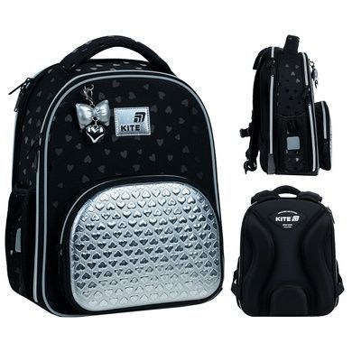 Рюкзак школьный каркасный Kite Education Black&Silver K26-556M-2 K26-556M-2 фото