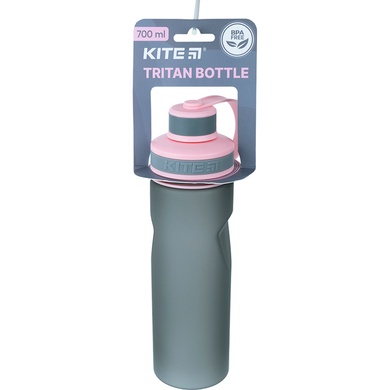 Пляшечка для води Kite K21-398-03, 700 мл, сіро-рожева K21-398-03 фото