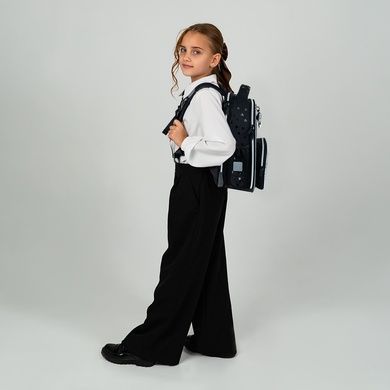 Рюкзак школьный каркасный Kite Education Black&Silver K26-556M-2 K26-556M-2 фото