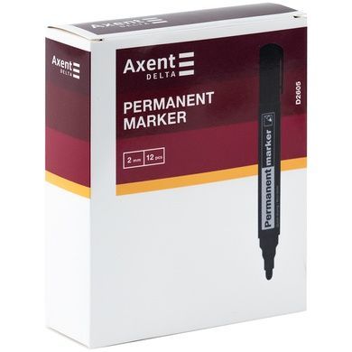 Маркер Axent Delta Permanent D2605-06, 2 мм, круглий, червоний D2605-06 фото