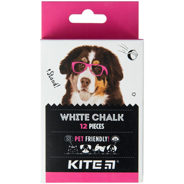 Белый мел Kite Dogs K22-079-12, 12 шт, круглая K22-079-12 фото