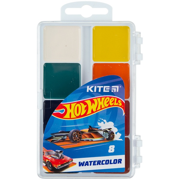 Краски акварельные Kite Hot Wheels HW23-065, 8 цветов HW23-065 фото