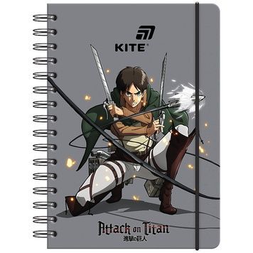 Блокнот на спіралі Kite Attack on Titan AT26-190, A5, 80 аркушів, клітинка AT26-190 фото