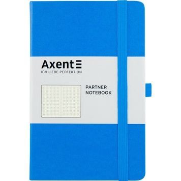 Книга записна Axent Partner 8306-07-A, A5-, 125x195 мм, 96 аркушів, крапка, тверда обкладинка, блакитна 8306-07-A фото