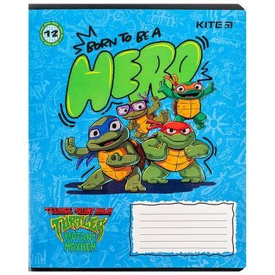 Зошит шкільний Kite Ninja Turtles NT24-232, 12 аркушів, клітинка NT24-232 фото