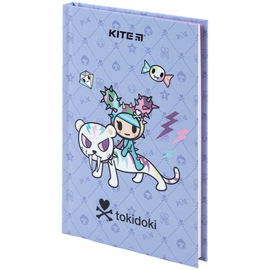 Книга записна Kite tokidoki TK24-199-1, тверда обкладинка, А6, 80 аркушів, клітинка TK24-199-1 фото