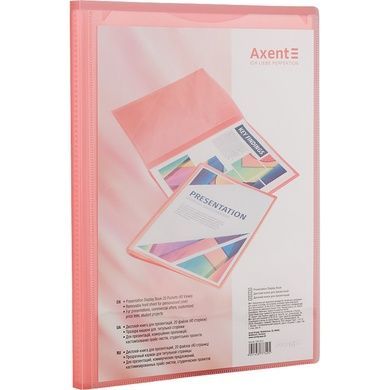 Дисплей-книга з кишенею Axent 1020-24-A, А4, 20 файлiв, червона 1020-24-A фото