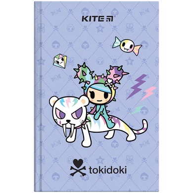 Книга записна Kite tokidoki TK24-199-1, тверда обкладинка, А6, 80 аркушів, клітинка TK24-199-1 фото