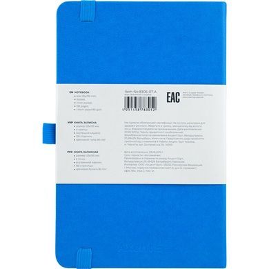 Книга записна Axent Partner 8306-07-A, A5-, 125x195 мм, 96 аркушів, крапка, тверда обкладинка, блакитна 8306-07-A фото