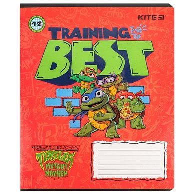 Зошит шкільний Kite Ninja Turtles NT24-232, 12 аркушів, клітинка NT24-232 фото